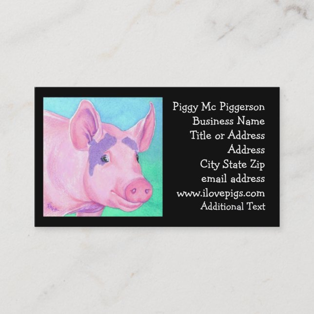 Pig Business Card (Front)