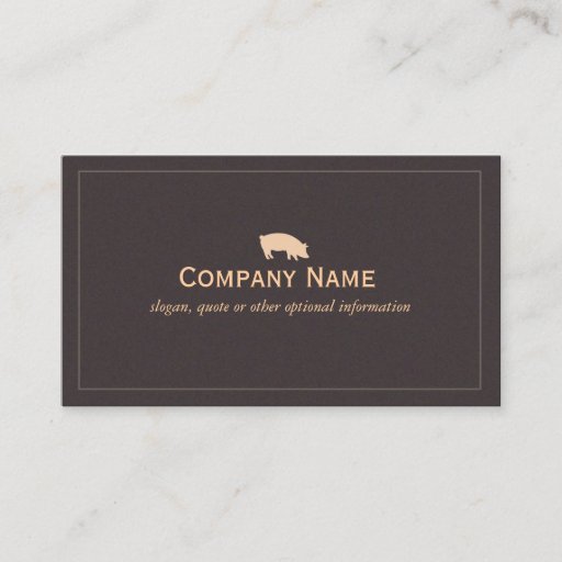 Customizable Pig Business Card