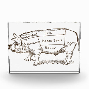 Pig Butcher Chart (3) Acrylic Award