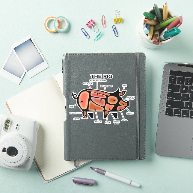 Pig Butcher Chart Sticker (iPad Cover)