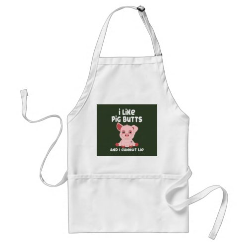 Pig Butt Funny BBQ Barbecue Pulled Pork Adult Apron