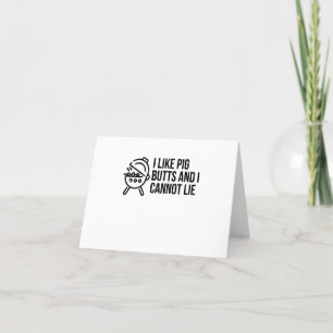 PIG BUTTS LETTERPRESS THANK YOU CARD