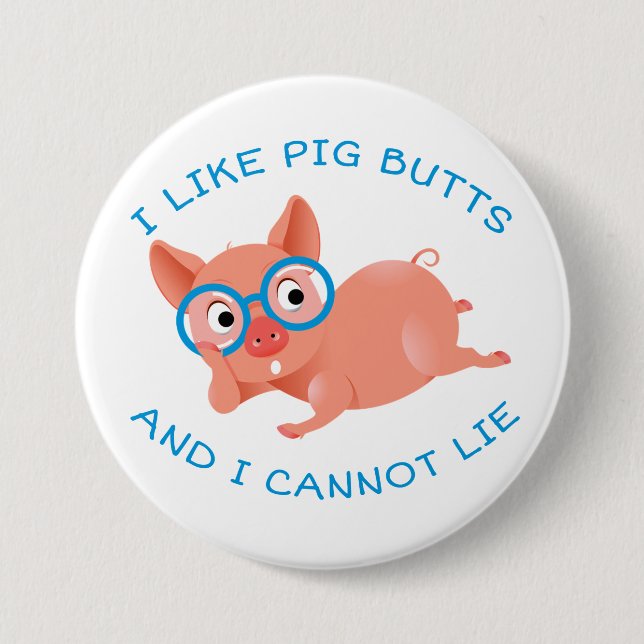 Pig Butts Pinback Button (Front)