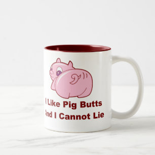 Pig Butts Two-Tone Coffee Mug