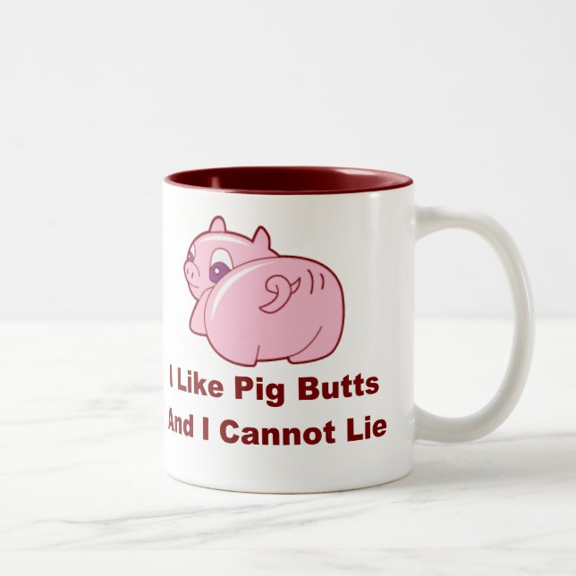 Pig Butts Two-Tone Coffee Mug (Right)