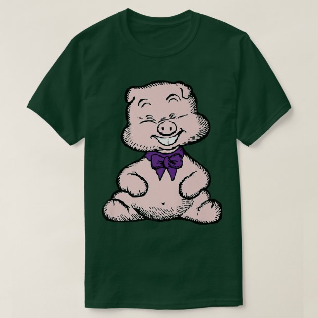 Pig Cartoon Art Premium  T-Shirt (Design Front)