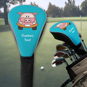 Pig Cartoon Car Golf Head Cover