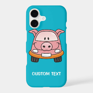 Pig Cartoon Car iPhone Case