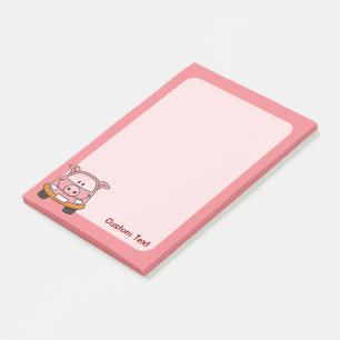 Pig Cartoon Car Post-it Notes