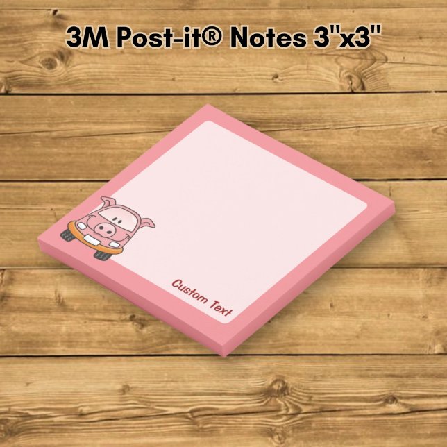Pig Cartoon Car Post-it Notes (Creator Uploaded)