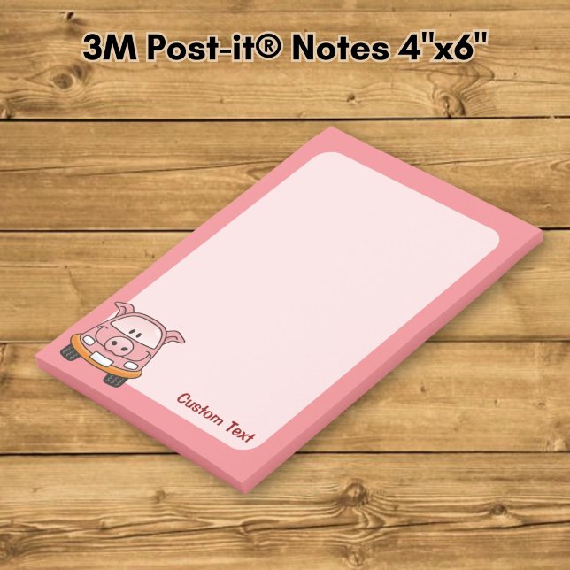 Pig Cartoon Car Post-it Notes (Creator Uploaded)