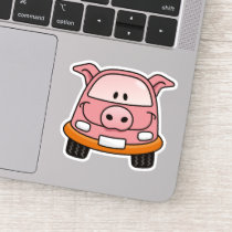Pig Cartoon Car Sticker