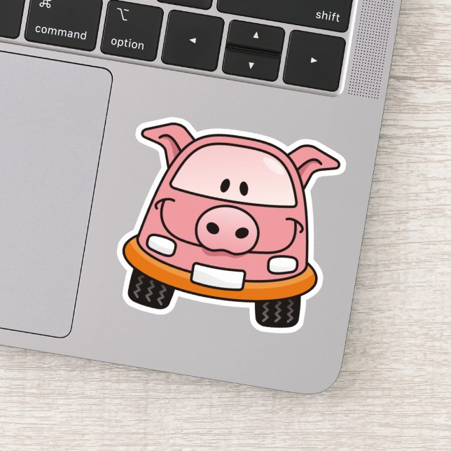 Pig Cartoon Car Sticker (Detail)