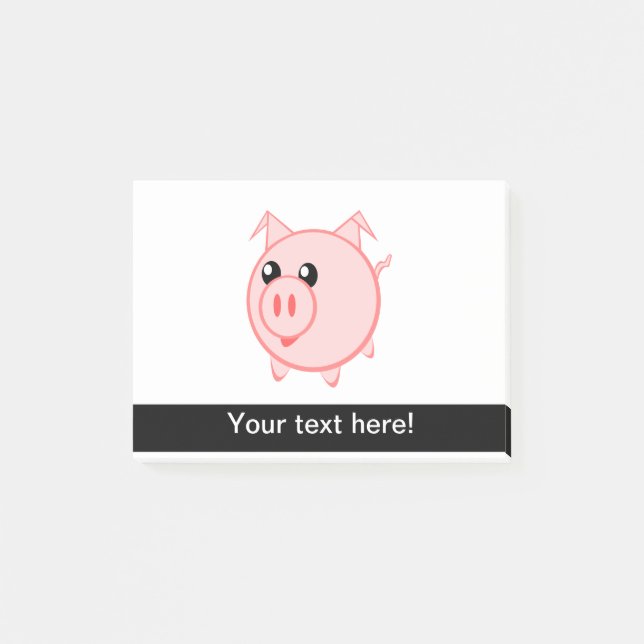 Pig cartoon post-it notes (Front)