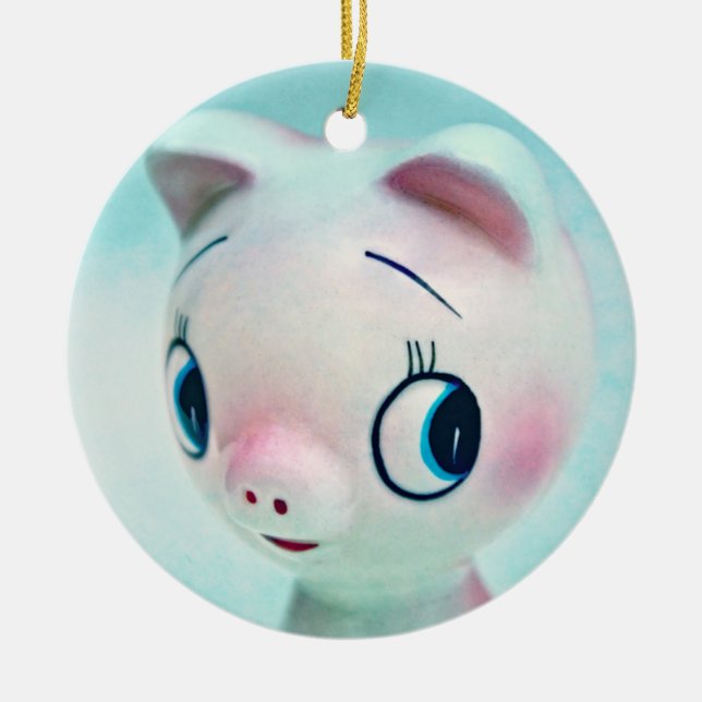 Pig Ceramic Ornament (Front)