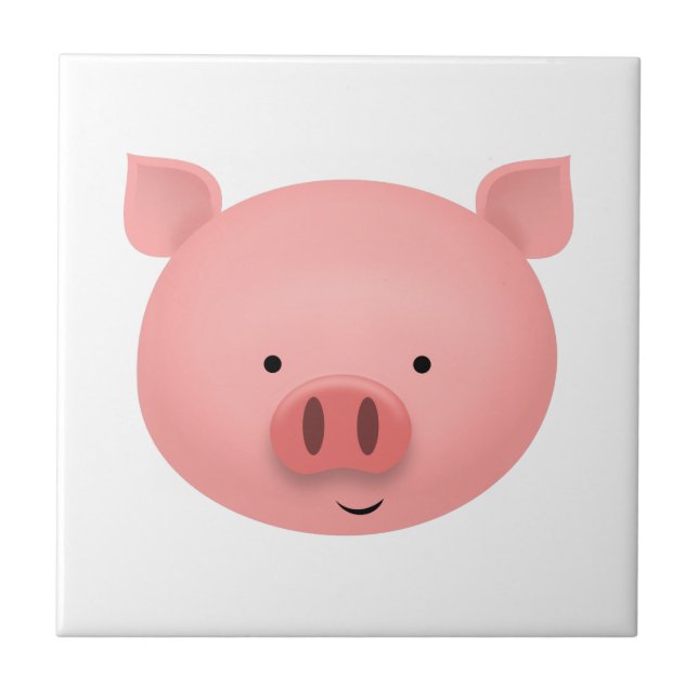 Pig Ceramic Tile (Front)