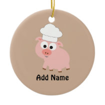 Pig Chef Ceramic Ornament