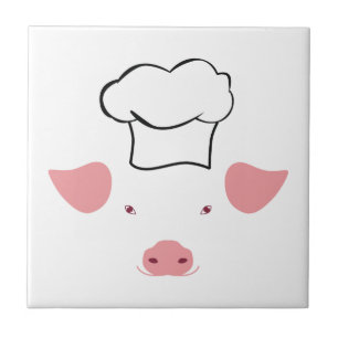 Pig Chef Ceramic Tile