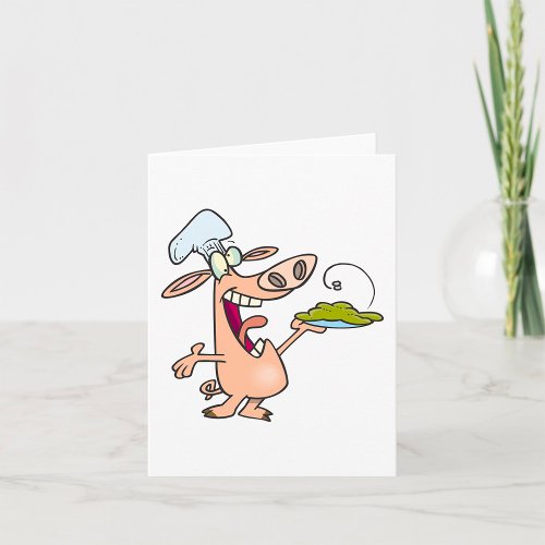 Pig Chef With Food Card