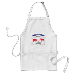 Pig, Chicken and Cow Vintage Barbeque Adult Apron