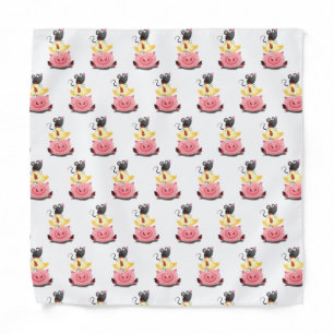 Pig Chicken and Mouse Frends Funny Bandana