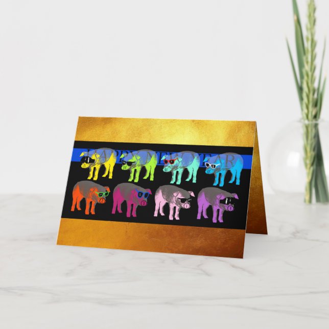Pig Chinese New Year 2019 Pop Greeting card (Front)
