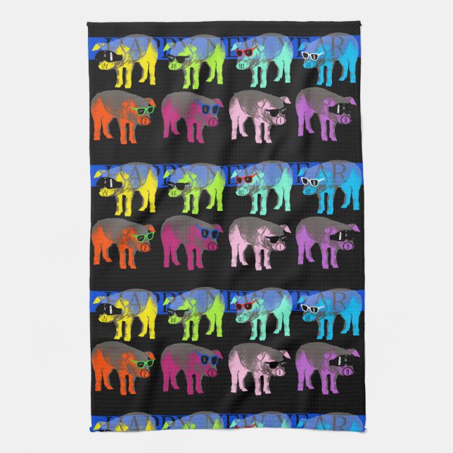 Pig Chinese New Year 2019 Pop V Kitchen Towel (Vertical)