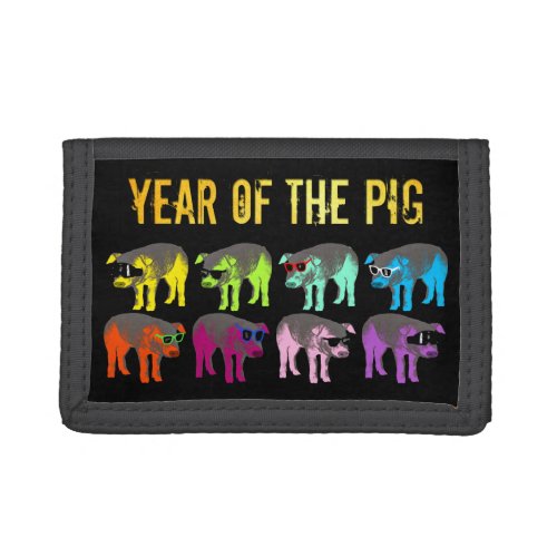 Pig Chinese New Year Zodiac Birthday black Wallet