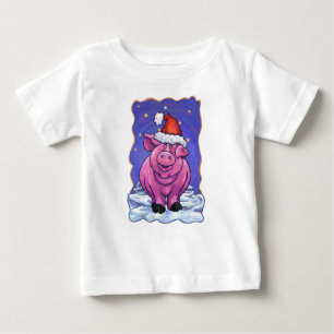 Pig Christmas Baby T-Shirt