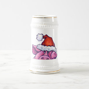 Pig Christmas Beer Stein
