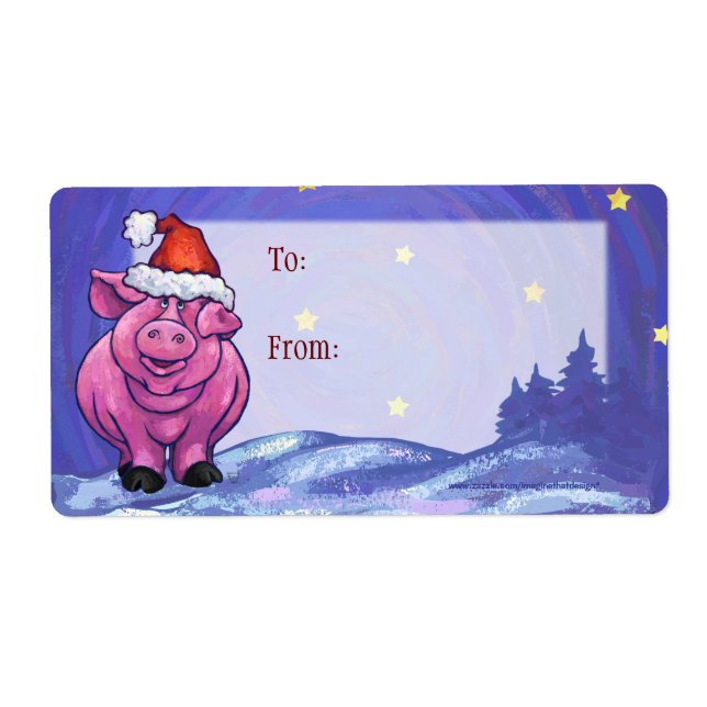 Pig Christmas Label (Front)