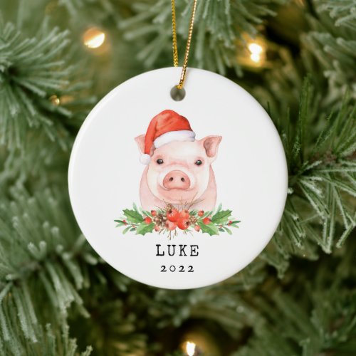 Pig Christmas Pig Lover Pet Memorial Ornament