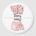 Pig Clean Dirty Dishwasher Magnet | Zazzle