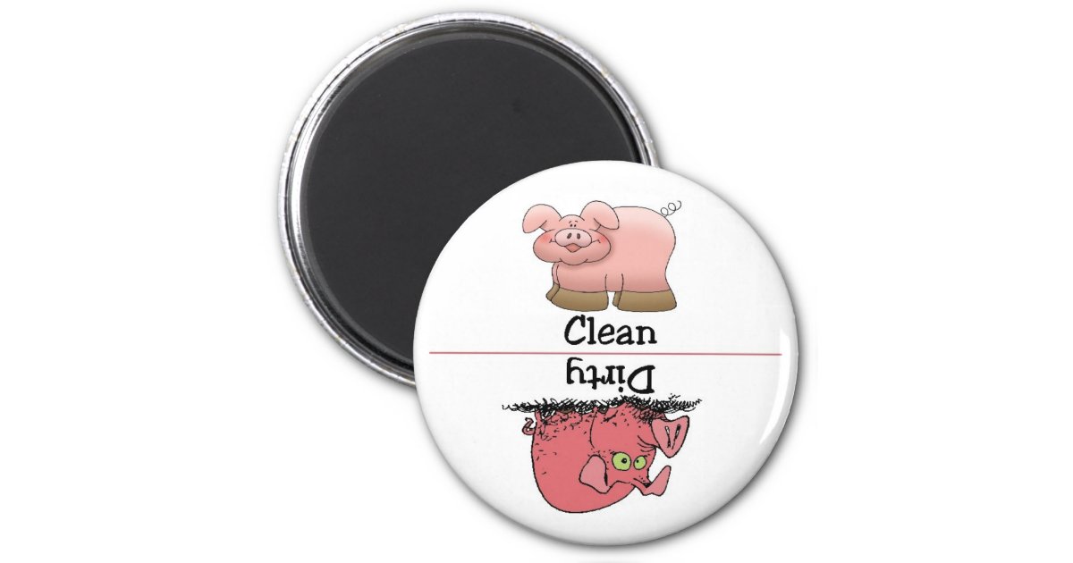 Pig Clean Dirty Dishwasher Magnet | Zazzle