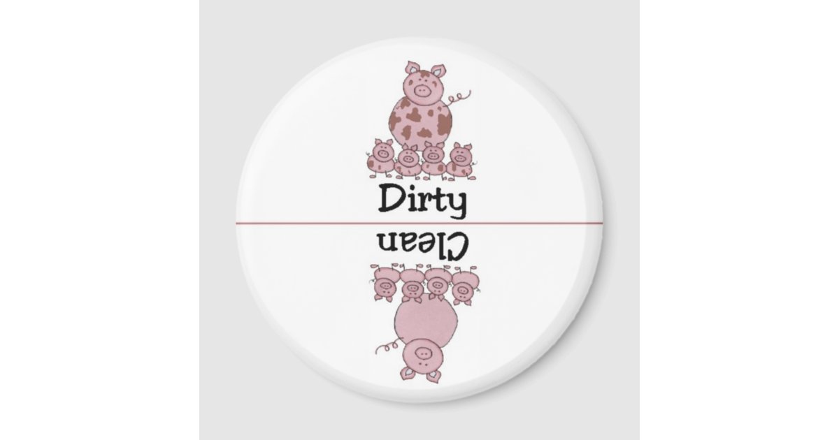 Pig Clean Dirty Dishwasher Magnet | Zazzle.com