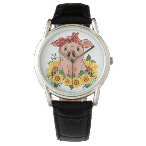 Pig Clock Art Cute Pig Gifts Watch