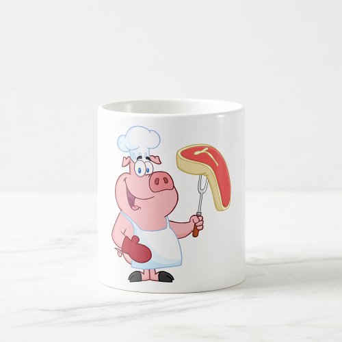 Pig Cooking Meat Coffee Mug