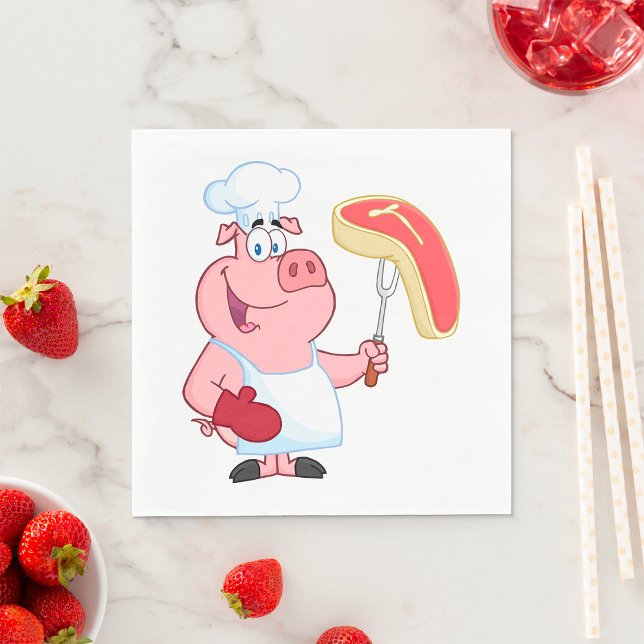 Pig Cooking Meat Napkins (Creator Uploaded)