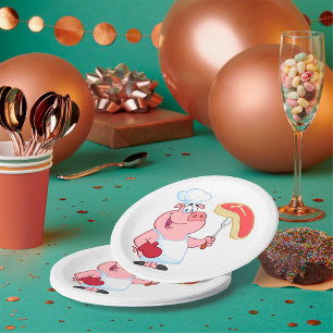 Pig Cooking Meat Paper Plates