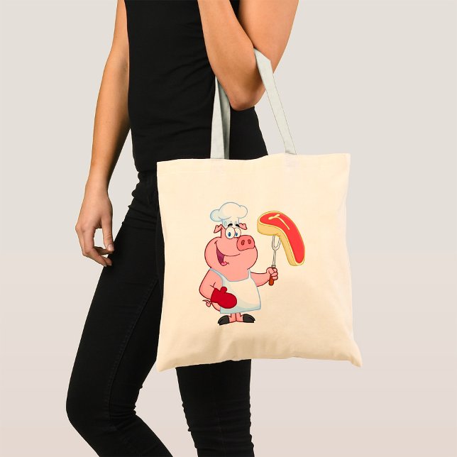 Pig Cooking Meat Tote Bag (Creator Uploaded)