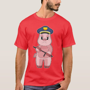 Pig Cop Baton Police T-Shirt