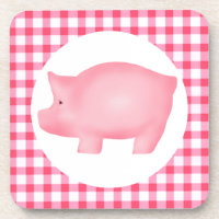 Pig Cork Coaster