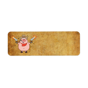 PIG COWBOY ADDRESS LABELS