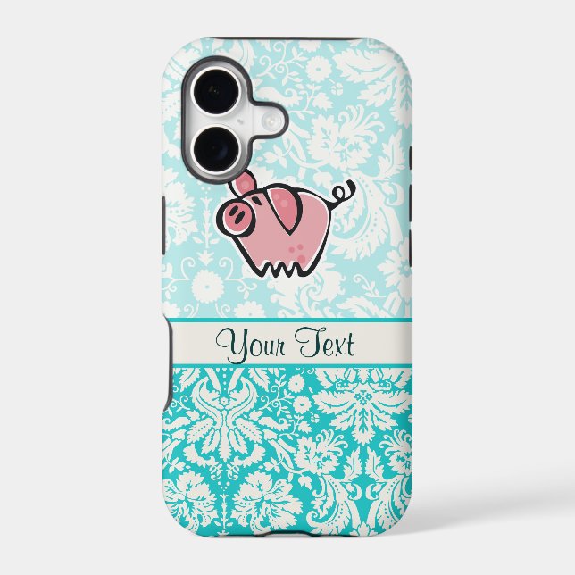 Pig; Cute Iphone Case (Back)