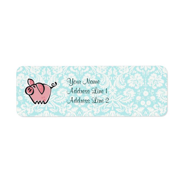 Pig; Cute Label (Front)