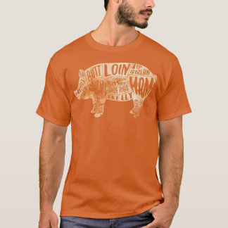 Pig Cuts Butchers And Bacon Parts Pig Day Lovers  T-Shirt