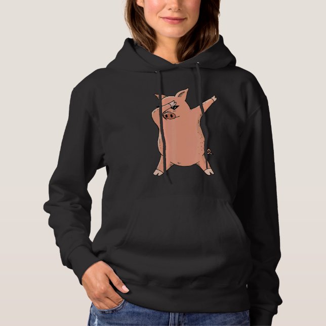 Pig Dabbing Animal Animals Hoodie (Front)