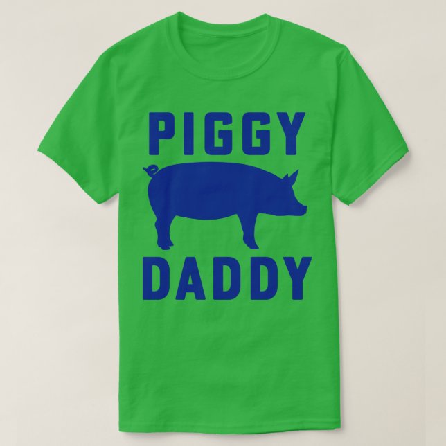 Pig Dad Piggy Daddy Pig Silhouette Pig Meme T-Shirt (Design Front)