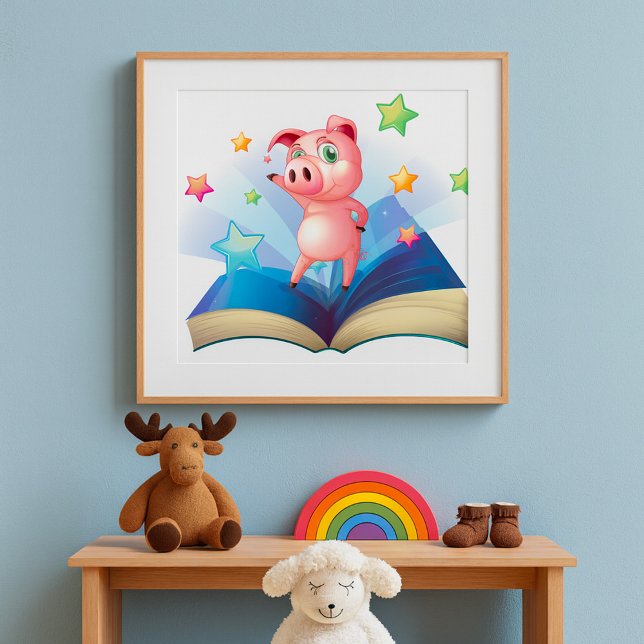 Pig Dancing On A Book Poster (Creator Uploaded)