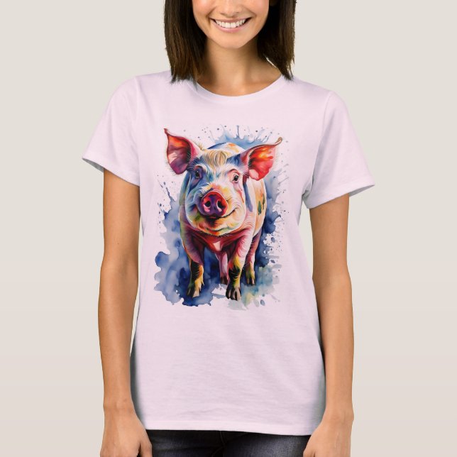pig day T-shart pink amazing T-Shirt (Front)